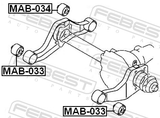 Febest MAB-033 Differential Mount Bushing