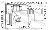 Febest 1411-MUS Inner CV Joint 35X47.7X27