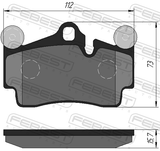 Febest 1701-Q7R Pad Kit, Disc Brake, Rear