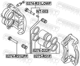 Febest 0274-R51LOWF Front Caliper Slide Pin