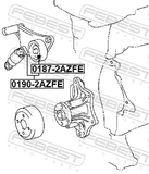 Febest 0190-2AZFE Belt Tensioner
