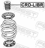 Febest CRD-LIBR Rear Shock Absorber Jounce Bumper
