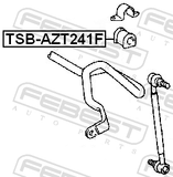 Febest TSB-AZT241F Front Stabilizer Bar Bush D21