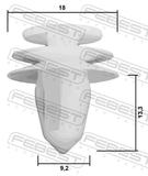 Febest 88570-132 Retainer Clip