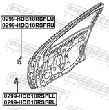 Febest 0299-HDB10RSFLU Front Left Door Upper Hinge