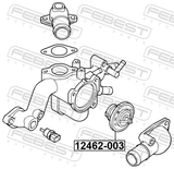Febest 12462-003 Thermostat 82°C