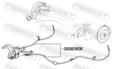 Febest 18100-MOK Parking Brake Cable