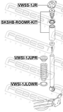 Febest VWSI-1JLOWR Rear Spring Lower Seat