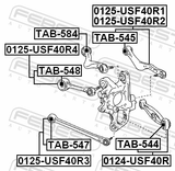 Febest TAB-548 Rear Rod Bushing