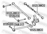 Febest 0125-1MCX Rear Trailing Rod