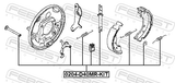 Febest 0204-D40MR-KIT Brake Shoe Fitting Kit
