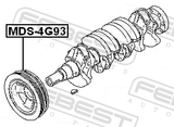 Febest MDS-4G93 Crankshaft Pulley 4G93