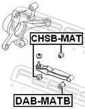 Febest CHSB-MAT Tension Rod Bush D16
