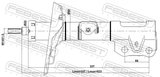 Febest 01110-001FL Shock Absorber Front Left Gas.Twin Tube