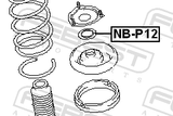 Febest NB-P12 Front Shock Absorber Bearing