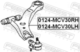 Febest 0124-MCV30RH Right Front Arm