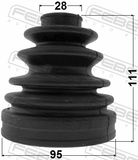 Febest 0117-KDN165 Boot Outer CV Joint Kit 95X111X28