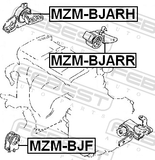 Febest MZM-BJF Front Engine Mount