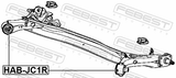 Febest HAB-JC1R Rear Crossmember Bushing