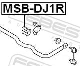Febest MSB-DJ1R Rear Stabilizer Bar Bush D19