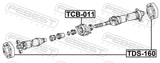 Febest TCB-011 Drive Shaft Bearing