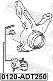 Febest 0120-ADT250 Ball Joint Front Lower Arm