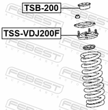 Febest TSB-200 Front Shock Absorber Bushing