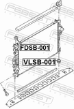 Febest VLSB-001 Mount Rubber Radiator