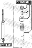 Febest NSHB-K12R Rear Shock Absorber Boot (Set For One Side)