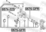 Febest 0574-323 Rear Caliper Slide Pin