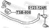 Febest 0123-124R Rear Stabilizer Link / Sway Bar Link