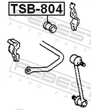 Febest TSB-804 Rear Stabilizer Bar Bush D14
