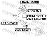 Febest 2920-L550F Ball Joint Front Arm