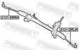 Febest 2121-DRRH Steering Tie Rod End Right