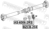 Febest BZCB-204 Drive Shaft Bearing