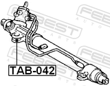 Febest TAB-042 Steering Rack Bushing