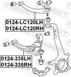 Febest 0124-LC120RH Right Upper Front Arm