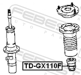 Febest TD-GX110F Front Shock Absorber Jounce Bumper