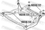 Febest MZAB-136 Subframe Front Bushing