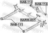 Febest NARM-037 Rear Upper Transverse Link