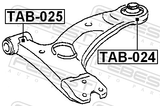 Febest TAB-024 Rear Bushing, Front Control Arm