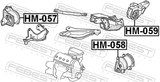 Febest HM-059 Rear Engine Mount