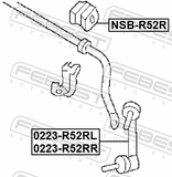 Febest 0223-R52RR Rear Right Stabilizer Link / Sway Bar Link