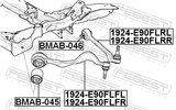 Febest BMAB-045 Bushing, Front Transversal Rod (Hydro)