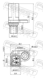 Febest 21606-010 ABS Sensor Rear
