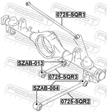 Febest 0725-SQR2 Rear Transverse Link
