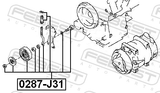 Febest 0287-J31 Pulley Tensioner Kit