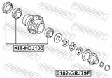 Febest 0182F-GRJ79F Front Wheel Hub Flange