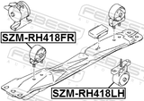 Febest SZM-RH418FR Front Engine Mount