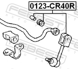 Febest 0123-CR40R Rear Stabilizer Link / Sway Bar Link